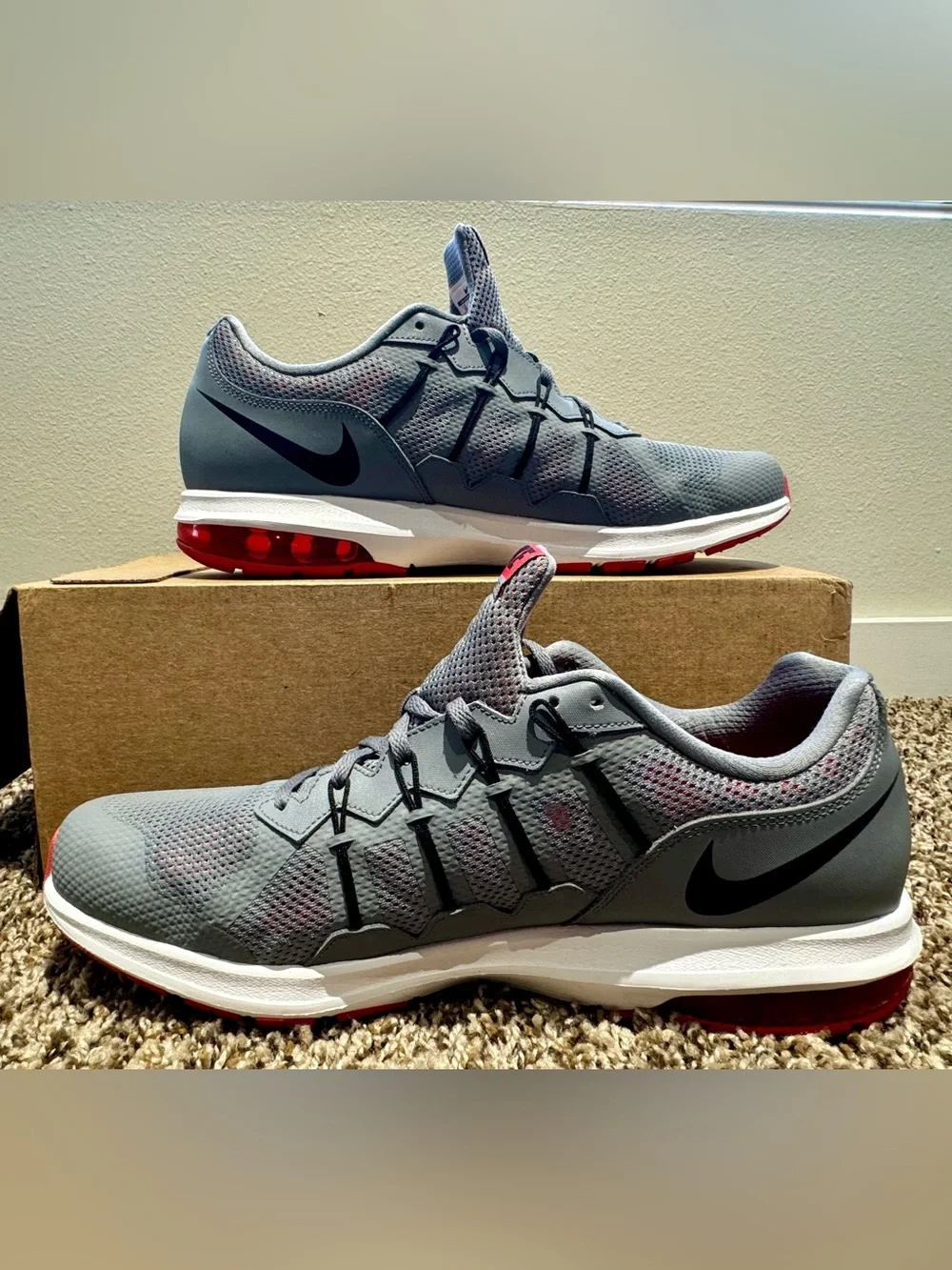 Nike Air Max Dynasty - Men’s - Size 13  Cool Grey/Crimson Red
